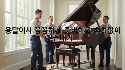 용달이사, 꼼꼼하게 준비하고 후회없이 끝내기!